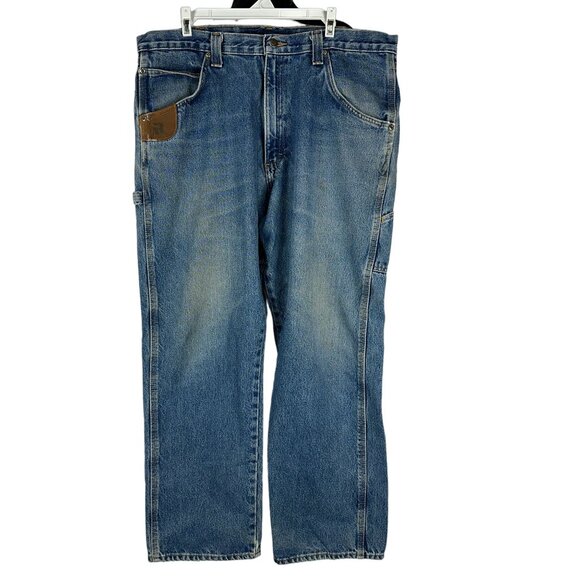 Riggs By Wrangler Mens Carpenter Jeans 38x30 Blue Denim Workwear - Picture 1 of 6